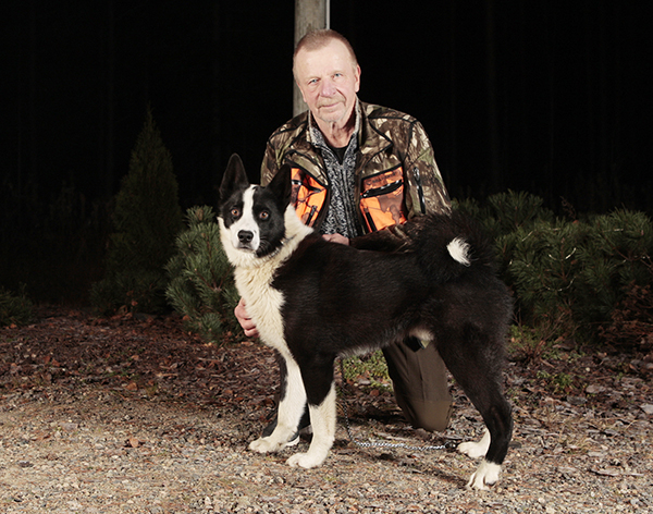Tom Kolamin Punkkikorven Japp kilpaili kotikentällään ja oli ottelun kolmas. Kuva: Heidi Lahtinen